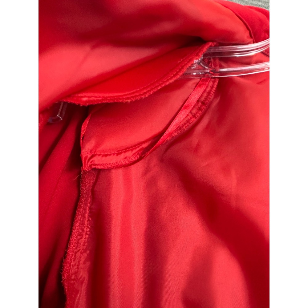 Plaza South Red Wrap Jacket Embroidered Trim Side Tie Blazer Size 8 0225445 - Picture 4 of 14